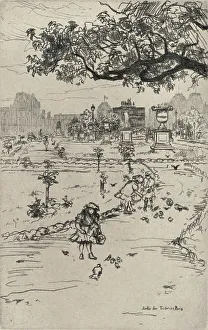 Tuileries Gardens Prints: The Tuileries Gardens, 1915. Artist: Frank Milton Armington