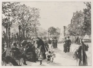 Leon Augustin Lhermitte Prints: Tuileries Gardens. Creator: Leon Augustin Lhermitte (French, 1844-1925)