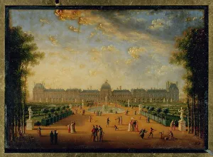 Tuileries Prints: Tuileries Palace, seen from the gardens