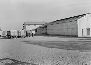 Cotton Gin Prints: Tulare cooperative cotton gin, Tulare County, California, 1938. Creator: Dorothea Lange