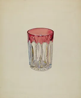 Glasswork Prints: Tumbler, c. 1936. Creator: Ralph Atkinson