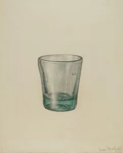 Flip Glass Prints: Tumbler, c. 1940. Creator: Anne Nemtzoff