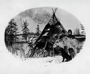 Nomadic Prints: Tunguz urusa (yurt), 1865-1871. Creator: VV Lanin