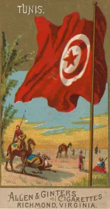 National Flag Prints: Tunis, from Flags of All Nations, Series 2 (N10) for Allen & Ginter Cigarettes Brands