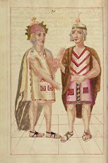 Peru Prints: Tupac Inca Yupanqui and Pachacuti Inca Yupanqui, completed in 1616. Creator: Unknown
