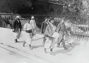 Bandage Prints: Turcos, wounded at Charleroi, in Paris, 1914. Creator: Bain News Service