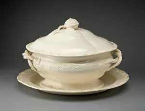 Yorkshire Gallery: Tureen and Stand, Yorkshire, 1780 / 90. Creator: Leeds Pottery