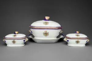 Tureen Prints: Tureens with cover and a stand, c. 1787 / 90. Creator: Unknown
