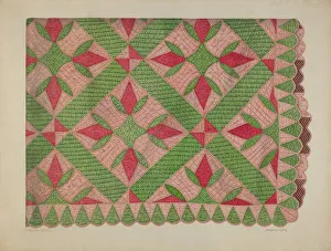 Turkey Track Quilt, c. 1941. Creator: Catherine Fowler