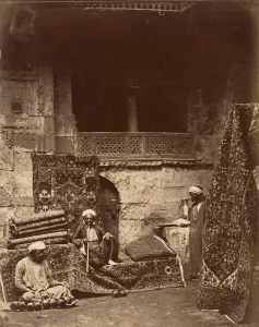 Bazaar Prints: Turkish Carpet Bazaar, Cairo, ca. 1880. Creator: Unknown