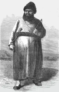 Tribesman Prints: A Turkoman; The Hyrcanian Desert, 1875. Creator: Armin Vambery