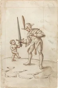 Instructions Prints: Turn aside the Sharp Sword [fol. 44 recto], c. 1512 / 1515. Creator: Unknown