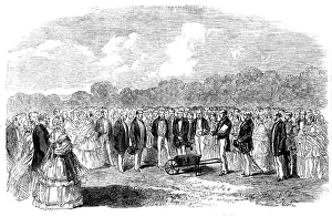 Ceylon Sri Lanka Prints: Turning the First Turf of the Ceylon Railway, 1858. Creator: Unknown
