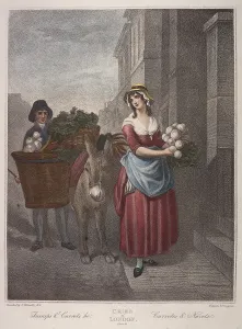 Francis Wheatley Prints: Turnips & Carrots ho, Cries of London, c1870