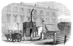 Turnpike-gates in and near London just demolished: City-road Gate, 1864. Creator: Unknown