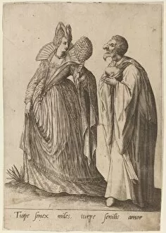 Masquerade Gallery: Turpe senex miles... 1570-1650. Creator: Robert Boissard