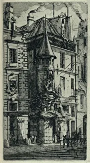 Meryon Prints: Turret, Rue de la Tixeranderie, 1915. Artist: CH Meryon