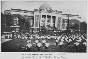 Tuskegee Alabama United States Prints: Tuskegee Normal and Industrial Institute; Exhibition of the girls physical culture class