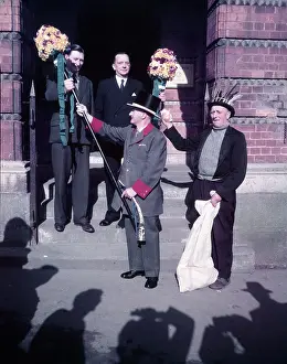 Town Hall Prints: Tutti Men recieving Tutti Poles