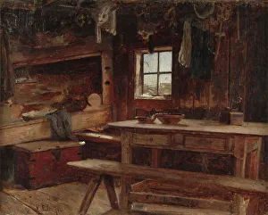 Tuvan interior from aland, 1871. Creator: Karl Emanuel Jansson