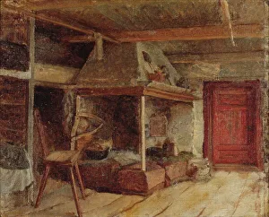 Jansson Karl Prints: Tuvan interior from aland, 1871. Creator: Karl Emanuel Jansson