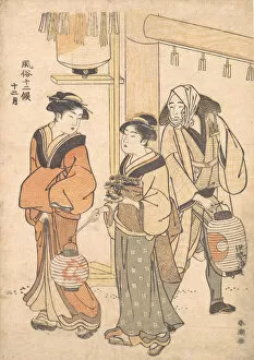 Lanterns Gallery: The Twelfth Month: December, 1780-1795. Creator: Katsukawa Shuncho