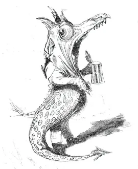 Twelfth Night characters - Nibble em, the Dragon, 1844. Creator: Unknown