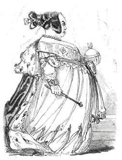 Twelfth Eve Prints: Twelfth Night characters - The Queen, 1844. Creator: Unknown