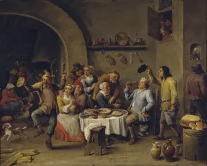 Epiphany Prints: Twelfth Night party, 1650-1660. Artist: Teniers, David, the Younger (1610-1690)