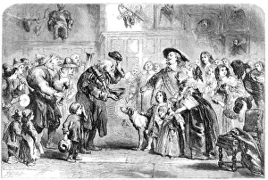 Gilbert Sir John Prints: The Twelfth-Night Wassail-Bowl, 1856. Creator: Sir John Gilbert