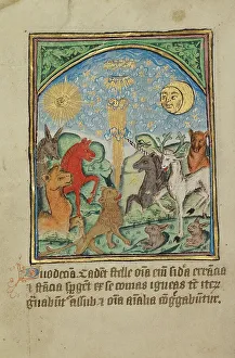 Illumination Painting Prints: The Twelfth Sign before the Day of Judgment; Illustrated Vita Christi