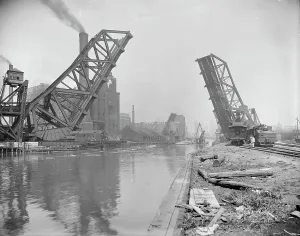 Illinois United States Prints: Twelfth St. Vascule (i.e. Bascule) Bridge