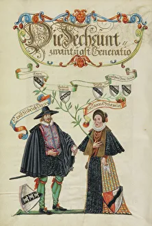 Hose Prints: The Twenty-Sixth Generation, Ernst Friedrich Derrer, about 1626-1711. Creator: Unknown