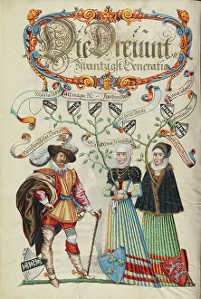 Hose Prints: The Twenty-Third Generation, Hans Wilhelm Derrer, about 1626-1711. Creator: Unknown