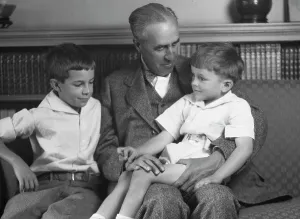 Twichell Mr. and sons, portrait photograph, 1925 Nov. 19. Creator: Arnold Genthe