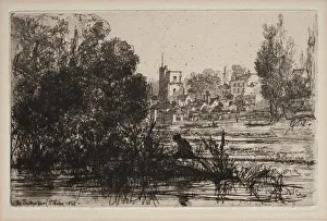 Twickenham Church, 1865. Creator: Francis Seymour Haden (British, 1818-1910)