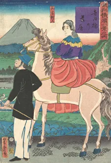 Twilight, Looking at Wild Geese Flying Down Toward Yoshida Bridge, January 1861