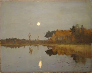 Images Dated 24th June 2013: Twilight. Moon, 1899. Artist: Levitan, Isaak Ilyich (1860-1900)