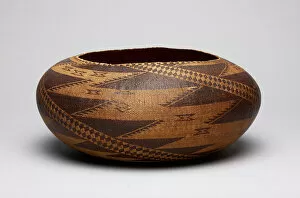 Basketry Gallery: Twined Basketry Bowl, c. 1870 / 1900. Creator: Sally Burris