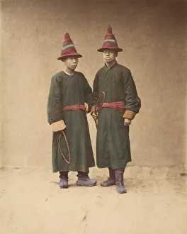 Conical Prints: [Two Chinese Men in Matching Traditional Dress], 1870s. Creator