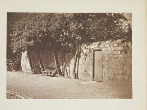 Stone Wall Prints: [Two seats and door]. From the album: Photograph album - England