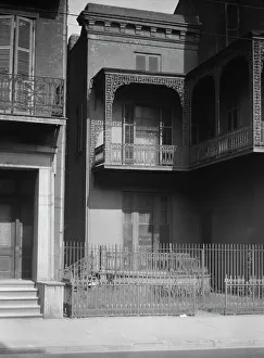 Balcony Rail Prints: Two-story houses, New Orleans or Charleston