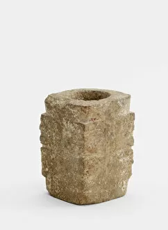 33rd Century Bc Collection: Two-tier tube (cong ?) with masks, Late Neolithic period, ca. 3300-ca. 2250 BCE