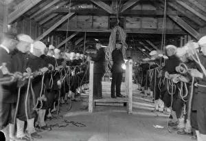 Us Navy Prints: Tying knots, between c1915 and c1920. Creator: Bain News Service