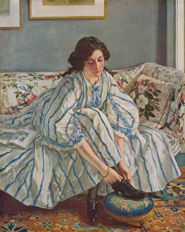 Brunette Gallery: Tying Her Shoe, c1900. Artist: Walter Westley Russell