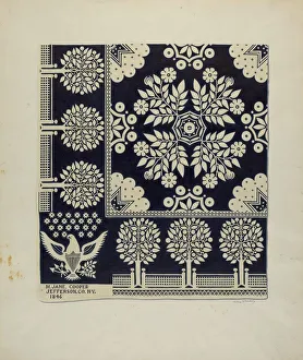 Tyler Coverlet, c. 1940. Creator: Merkley, Arthur G