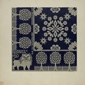 Tyler Coverlet, c. 1941. Creator: Merkley, Arthur G