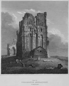 Part of Tynemouth Monastery. Northumberland, 1814. Artist: John Greig