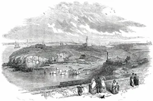 Tyne Prints: Tynemouth, Northumberland - the Harbour, from the Priory, 1850. Creator: Unknown