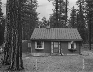 Timber Gallery: Type of housing built for lumber millworkers in new model company town, Gilchrist, Oregon, 1939